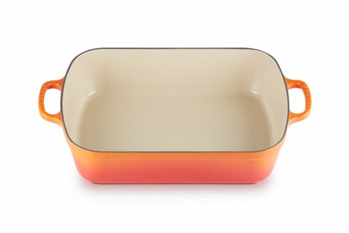 Plat rectangulaire en fonte émaillée 37 cm Volcanique